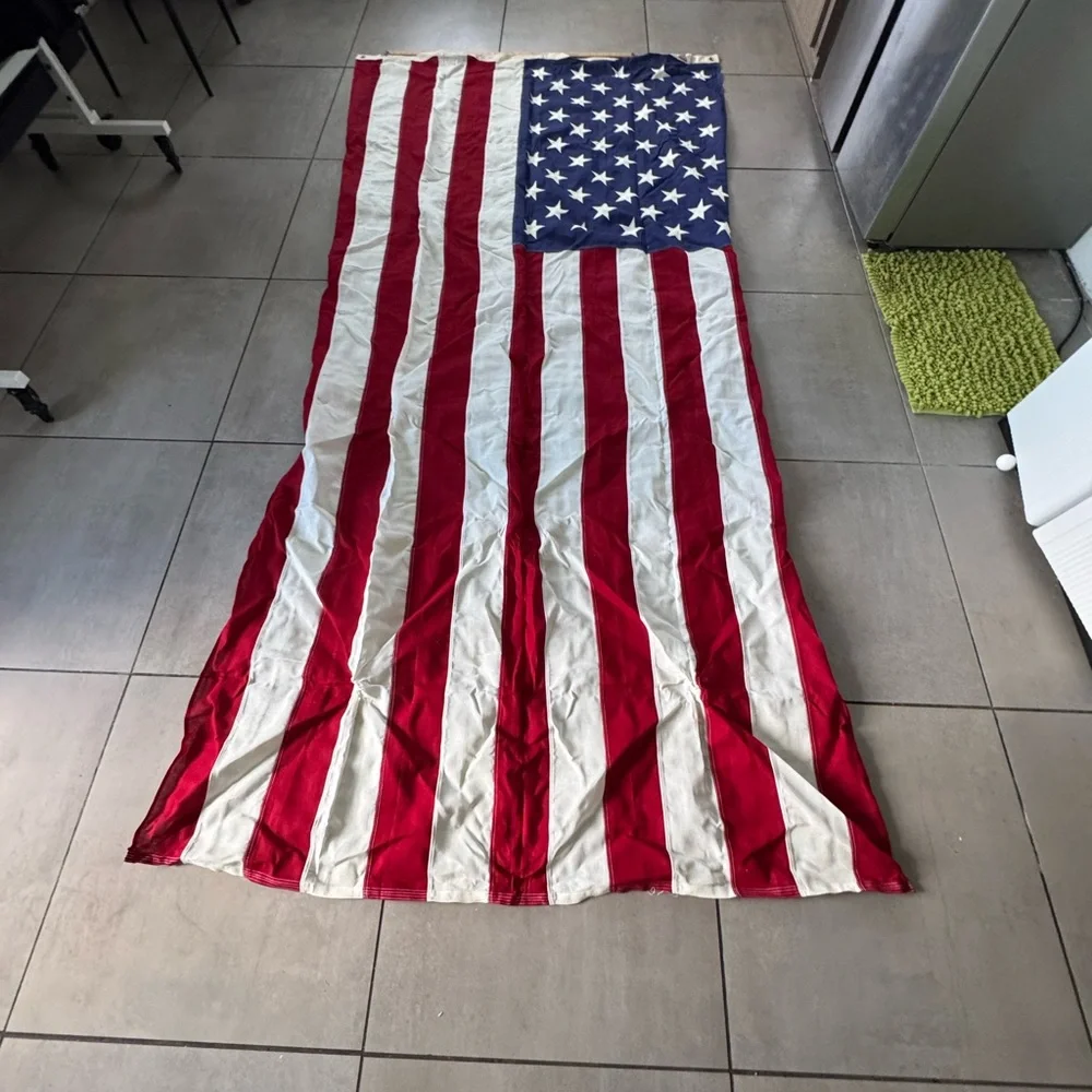 Vintage 5x8 American Flag 🇺🇸 Valley Forge 100% Cotton Made in USA